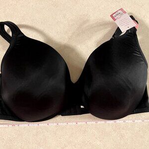 NWT Cacique Black Lightly Lined Full Coverage Underwire Bra 42DD